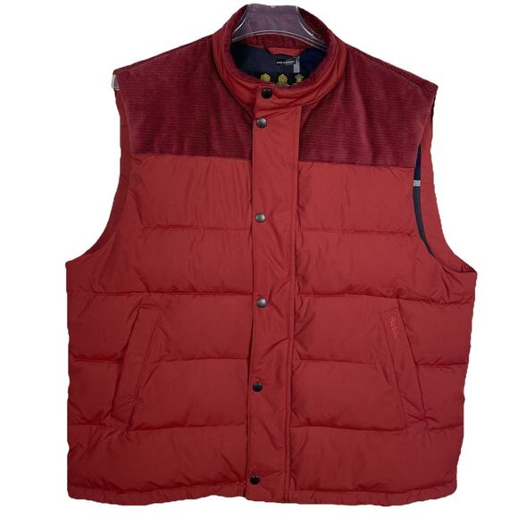 BARBOUR Wisbech Gilet Puffer Vest Men’s 2XL XXL Brick Red Outdoor Preppy Casual - Picture 1 of 14